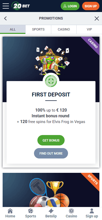 20bet casino screenshot