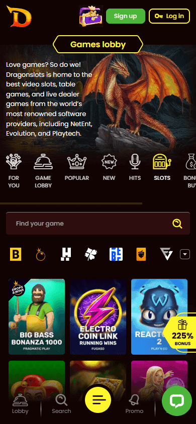 DragonSlots casino screenshot