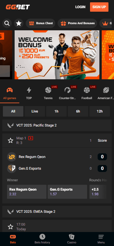 gg bet casino screenshot
