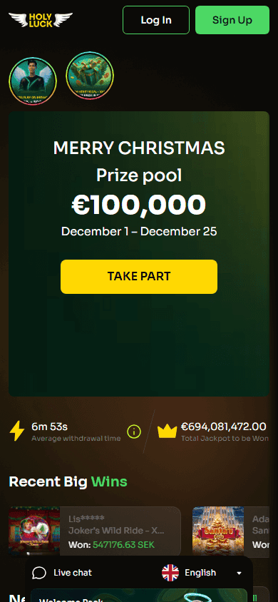 holyluck casino screenshot