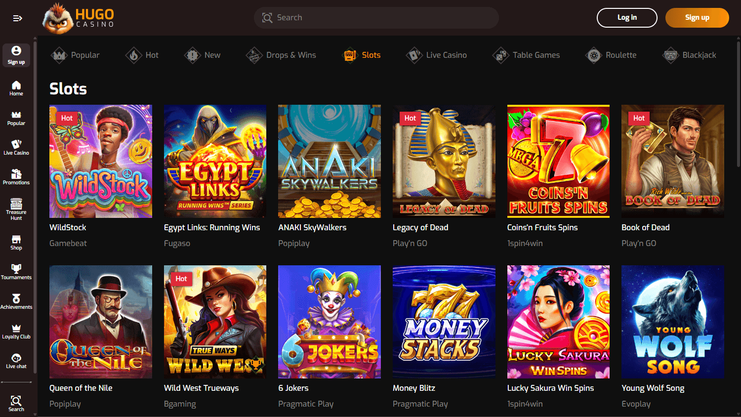 Hugo Casino casino screenshot