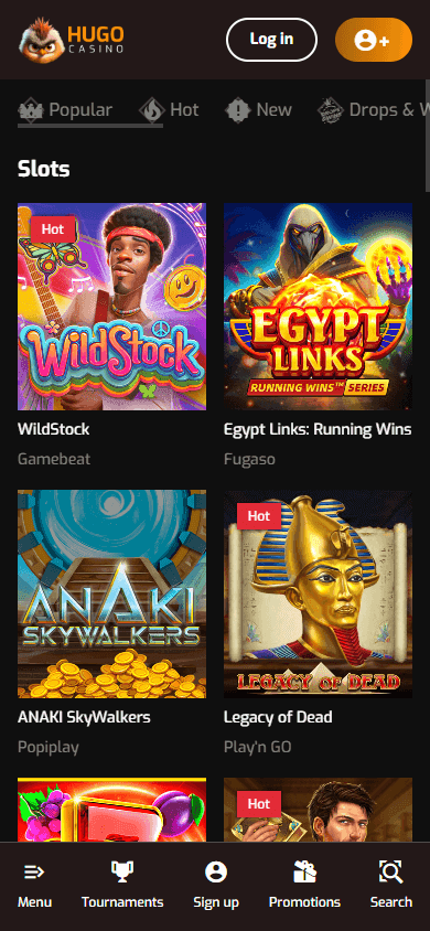 Hugo Casino casino screenshot