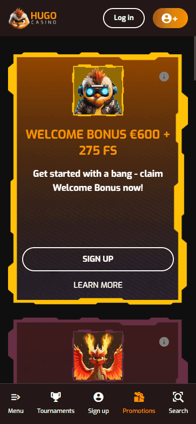 Hugo Casino casino screenshot
