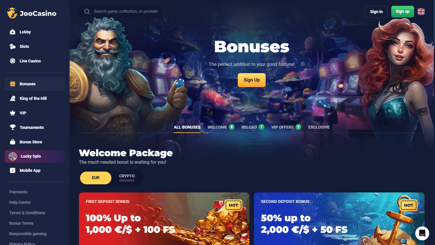 Joo Casino casino screenshot