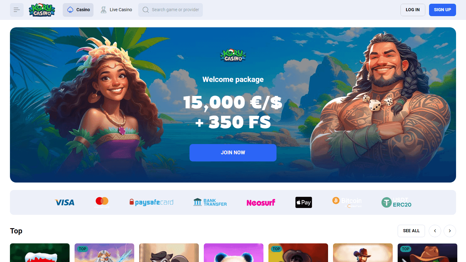 Korucasino casino screenshot