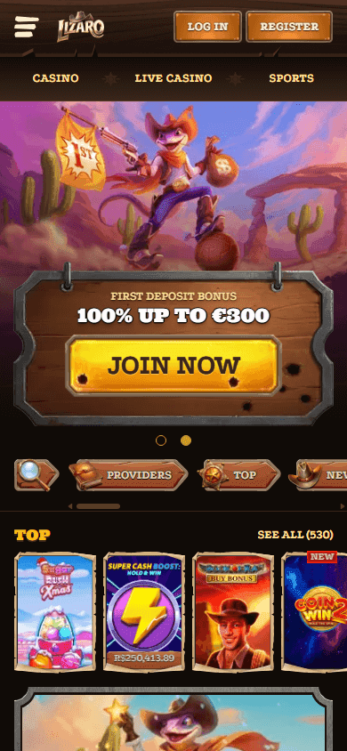Lizaro casino screenshot