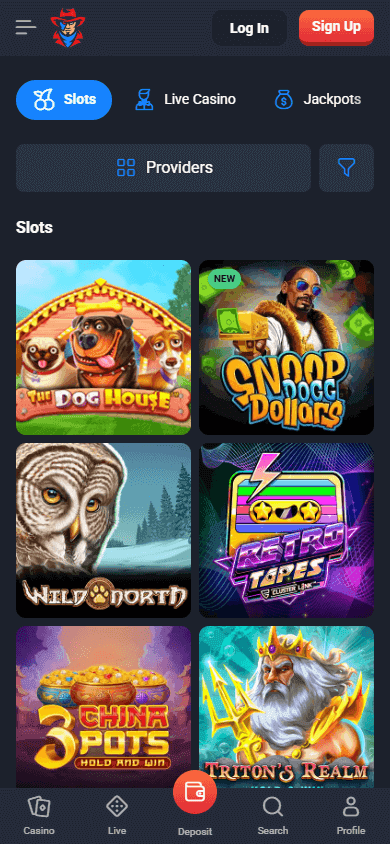 luckyhunter casino screenshot