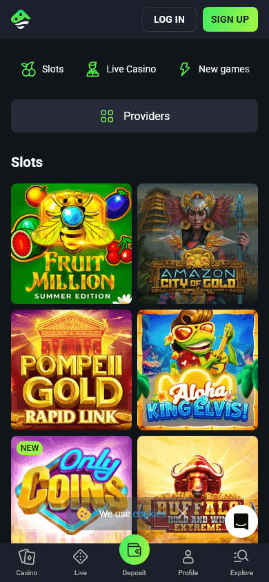 LuckyWave casino screenshot