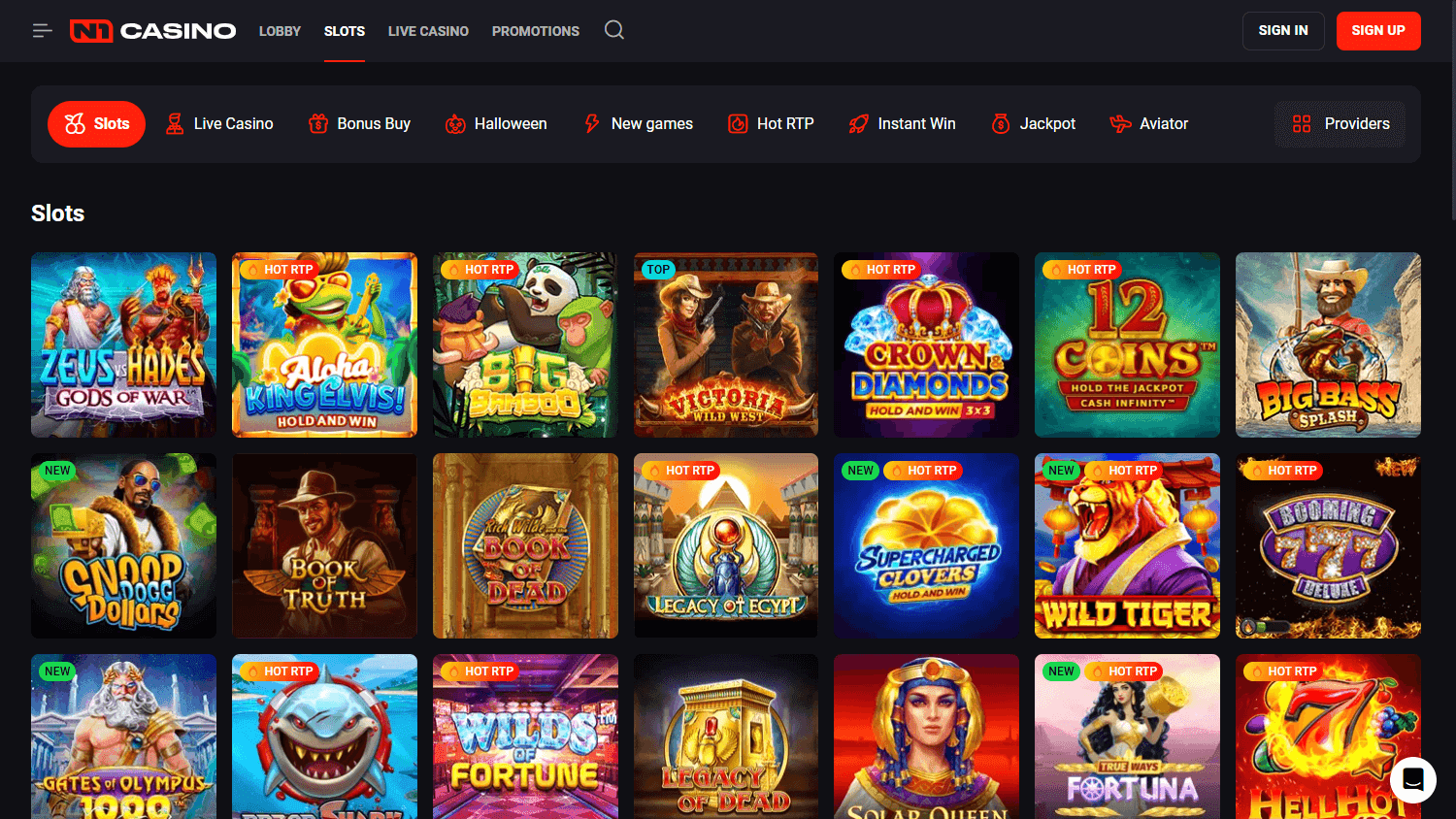 N1 Casino casino screenshot