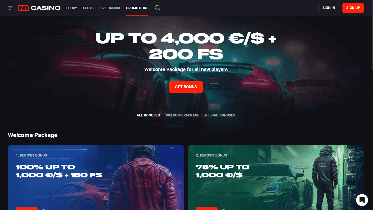 N1 Casino casino screenshot