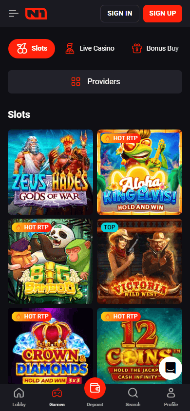 N1 Casino casino screenshot