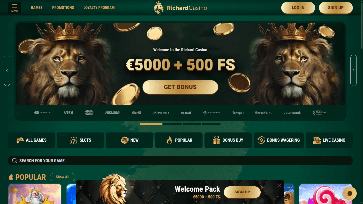RichardCasino casino screenshot