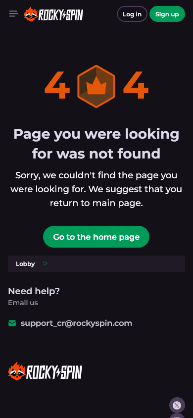 rockyspin casino screenshot