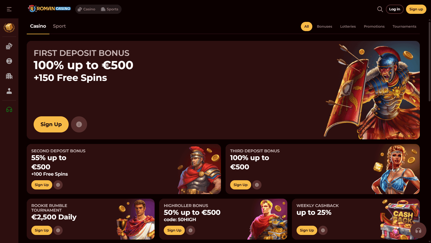 romancasino casino screenshot
