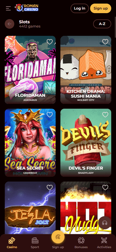 romancasino casino screenshot