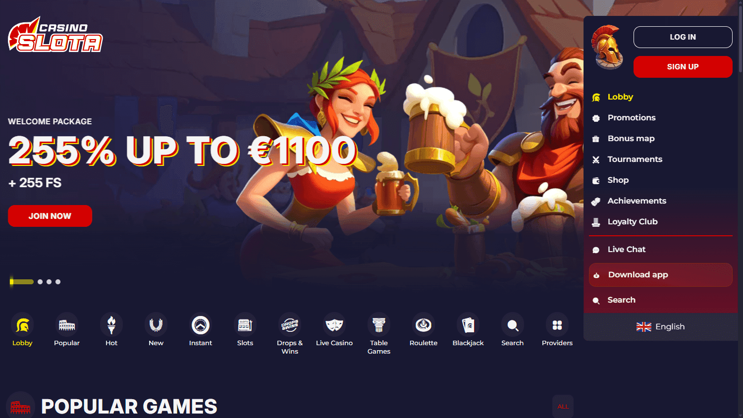 slotacasino casino screenshot