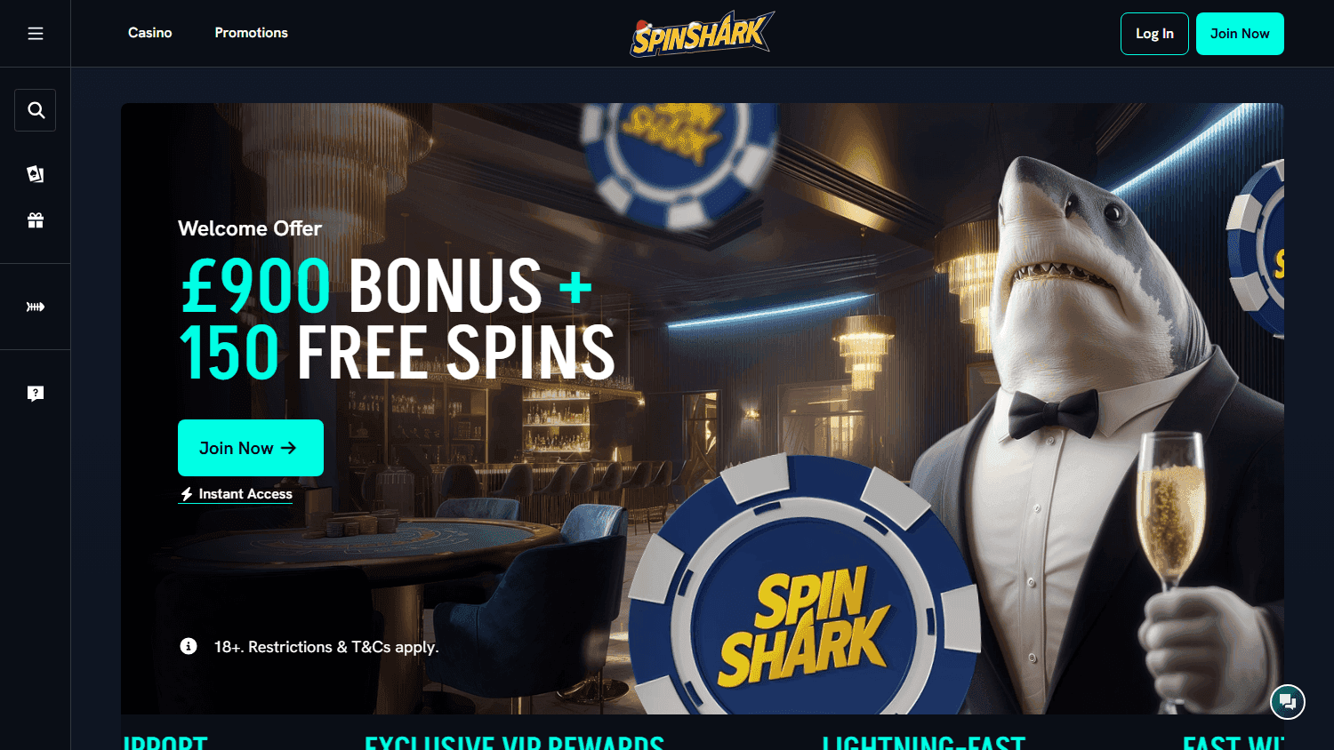 spinshark casino screenshot