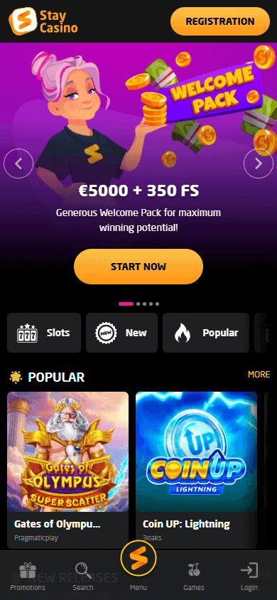 StayCasino casino screenshot