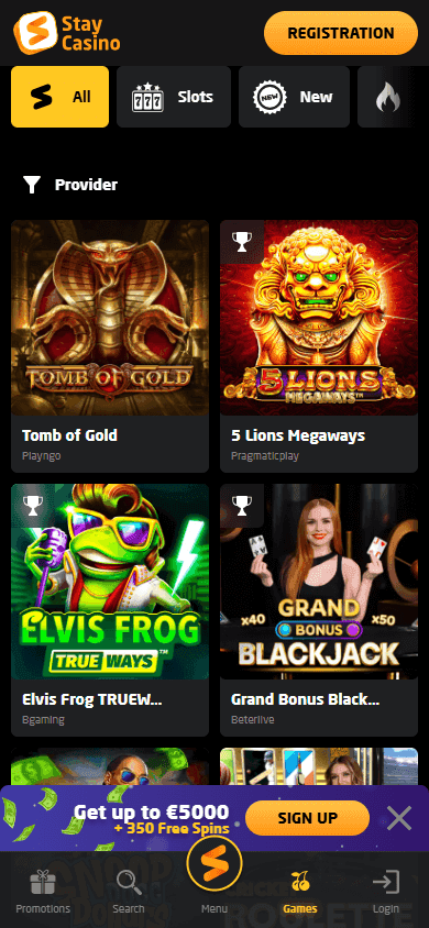 StayCasino casino screenshot