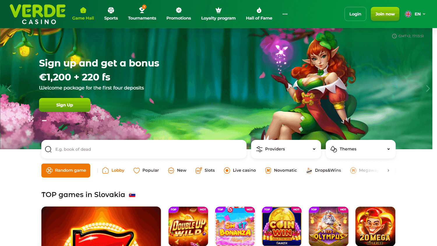 verdecasino casino screenshot