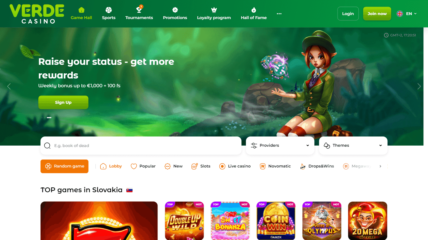 verdecasino casino screenshot